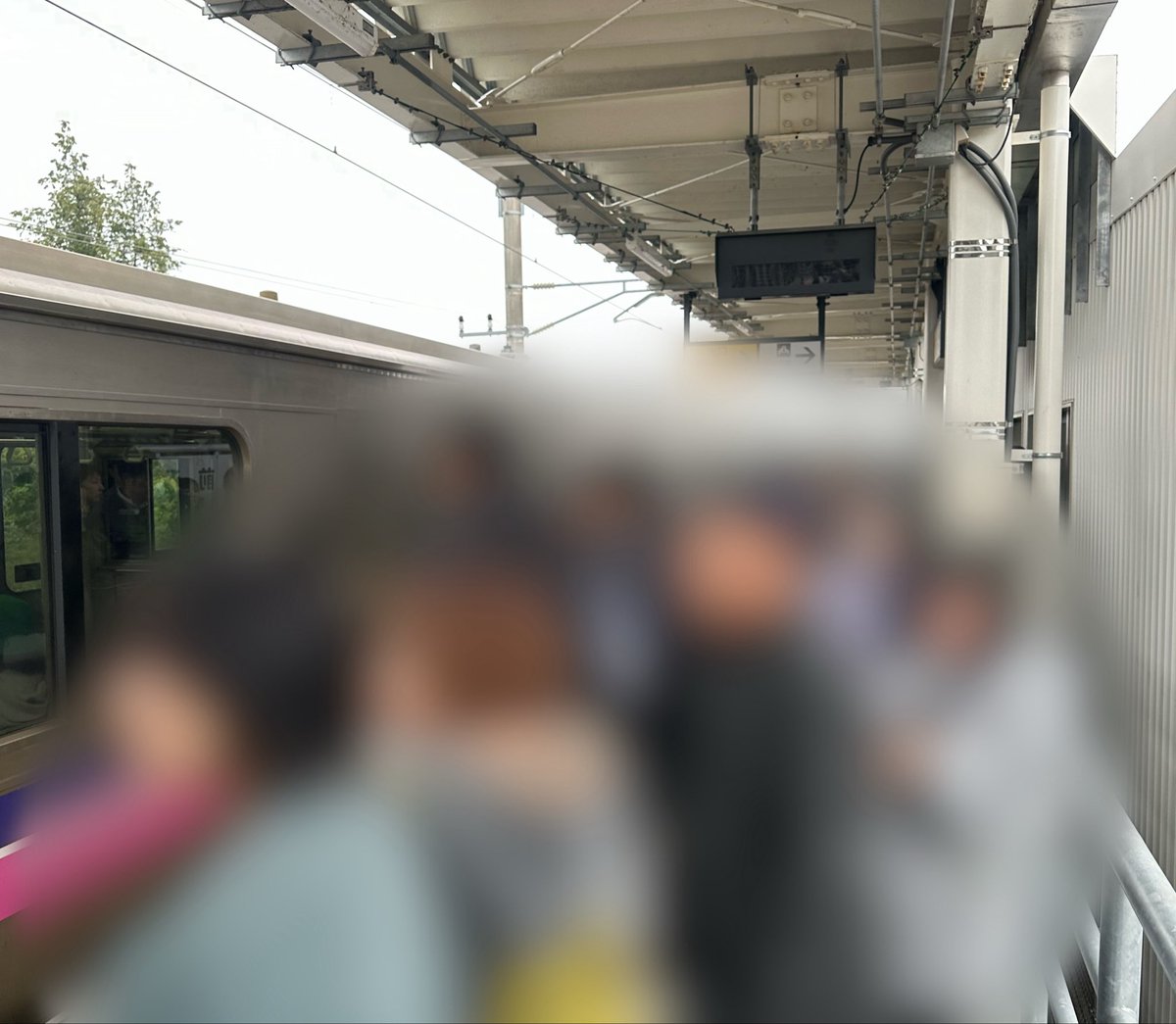 awm15a's tweet photo. 雨だけど前潟駅かなり混み

#東北絆まつり https://t.co/51MQq1NoCs