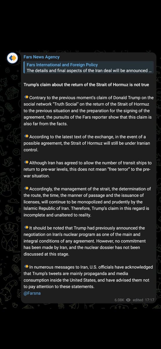 AbundantInTruth's tweet photo. @KevinB010182 Iranian statement. Pay attention to that bullet point 😉 Fucking idiot. You’ll pay for your complicity boomer fuck. Your grave will be a unisex bathroom that even trans will be allowed to use https://t.co/IrEWnq25To