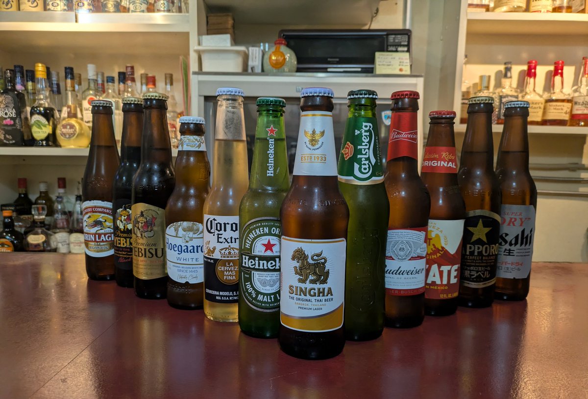 ambermoon_bar's tweet photo. 最近の数日間は肌寒いけど、明日からはまた気温が上がりそう。ビールが美味しい季節に戻りそうです。
12種類のビールを置いてありますが、好みのものはある？

今週は25日も通常営業、26日は定休日です。

#蕨　#バー　#ショットバー
#アンバームーン　#ambermoon https://t.co/X3dH2mKTNA
