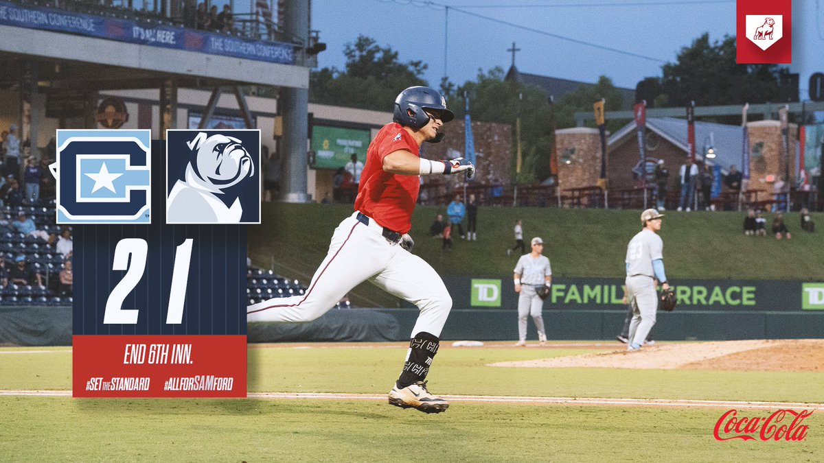 SamfordBaseball's tweet photo. Score update after six innings. 

📺https://t.co/4ZR8Mtg1pT
📊https://t.co/CMP6LO3bfV

#SetTheStandard | #AllForSAMford https://t.co/AKFW3qrlpH