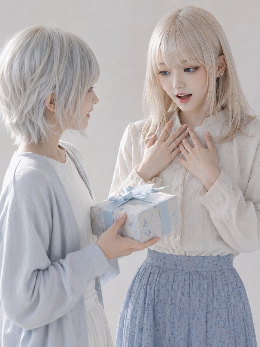 実はAIお姉さんへのプレゼントでした🌷😉 誕生日でもないのに