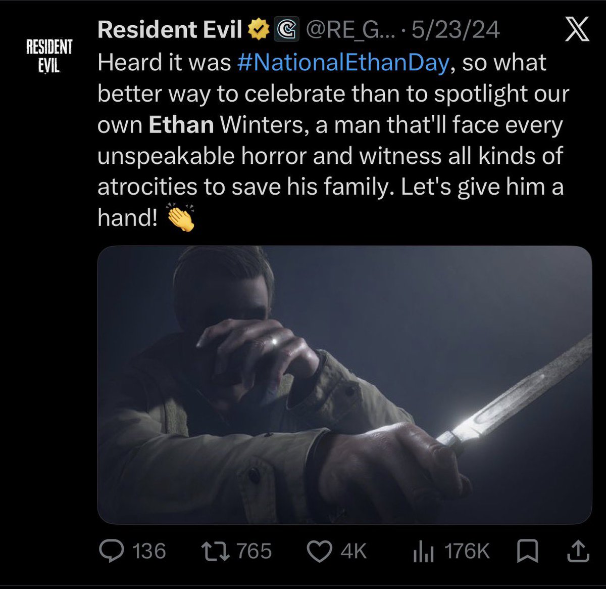 Ethan Winters tweet media