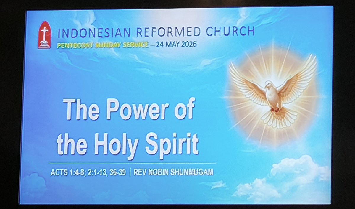 IRCSydney's tweet photo. Happy Celebrating the outpouring of the Holy Spirit in this Pentecost Day Service 24/05/26. Sermon will be ministered by Rev. Nobin Shunmugam entitled "The Power of Holy Spirit" from Acts 1:4-8; 2:1-13, 36-39. https://t.co/q8NP7zJdNe