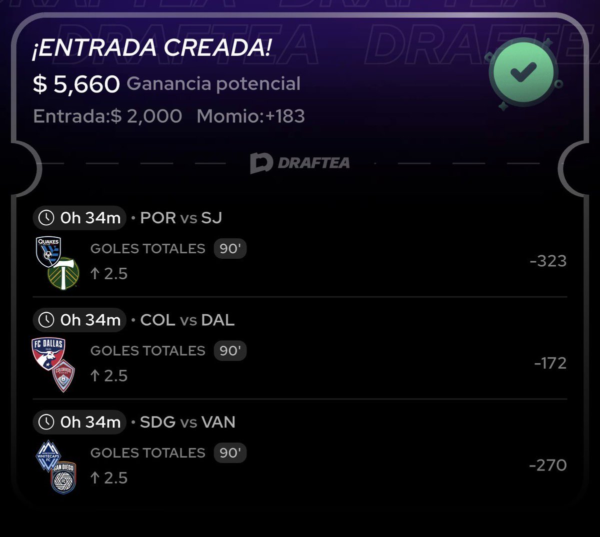 JCarlosCajero's tweet photo. $300 entre los ❤️ si caen los 3 goles en cada partido, suerte 🍀 https://t.co/W7WRjZ5avD