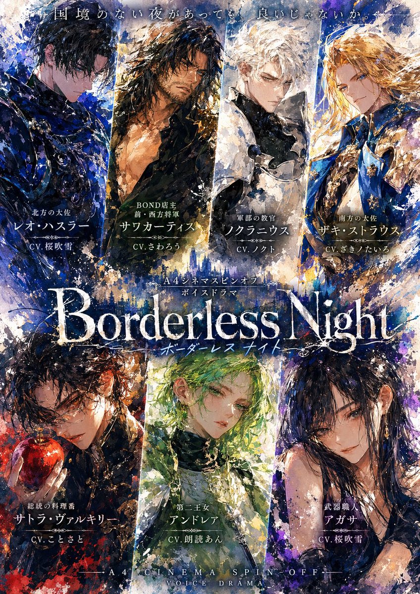 sawaro_nemuvo's tweet photo. A4シネマスピンオフ

　『Borderless Night』

ー 国境のない夜があっても、
     良いじゃないか  

桜吹雪監督チャンネルにて公開中
▼
https://t.co/NDb7ZOV8tK
@sakura_fubuki79 
@kotoba_suger 
@anne2525smile7 
@sawaro_nemuvo 
@Wg7uKOSDyrQKnhF 
@noctis_sf 
#A4シネマスピンオフ祭 https://t.co/DwNDZoaLKc