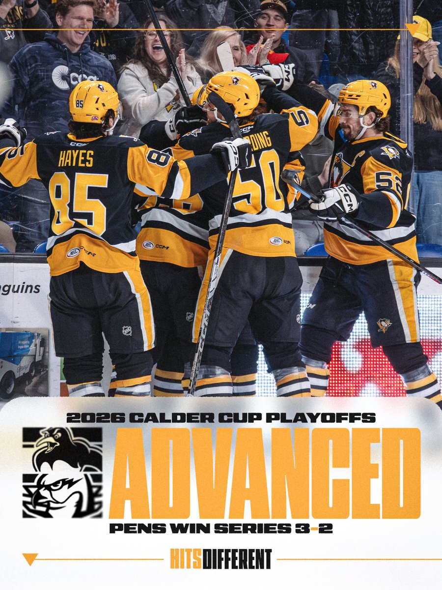 WBSPenguins's tweet photo. WE’RE GOING TO THE EASTERN CONFERENCE FINALS 

GET YOUR TICKETS NOW!!
GAME 1: https://t.co/wMT3vD78GU
GAME 2: https://t.co/8dF617BJlk

#HitsDifferent https://t.co/2uxRxRKylf