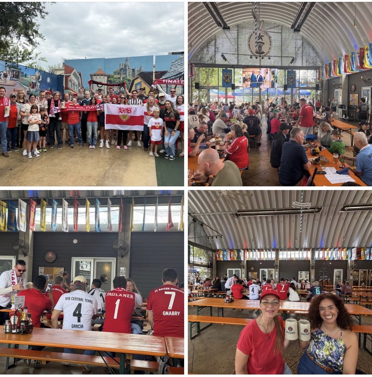 GermanTexans's tweet photo. What a match and what an incredible turnout for the DFB Final between FC Bayern Munich and VfB Stuttgart ⚽🇩🇪🍺

A House Divided between the FC Bayern Fans of Texas and the VfB Stuttgart Central Texas fan base with 60+, which created an authentic German football atmosphere. https://t.co/4OA6bGWGRc