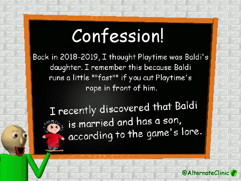 Baldi's Basics Confessions! tweet media