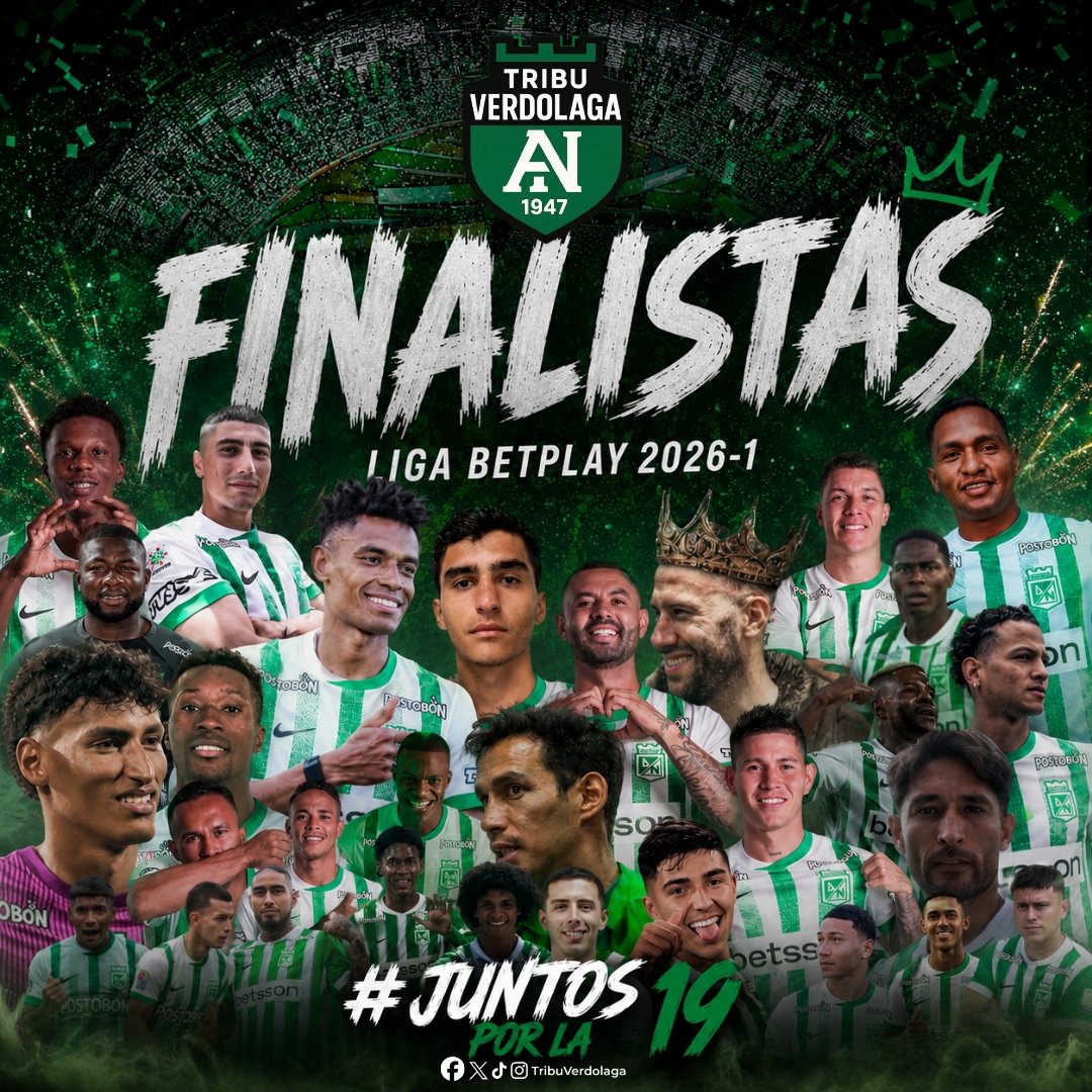 TribuVerdolaga's tweet photo. Una final más para este equipo,unidos siempre hemos sido más fuertes y hoy en cancha,hinchada y jugadores vamos por la 19.

EL VERDE ES FINALISTA DE LA LIGA UNA VEZ MÁS.

#TribuVerdolaga 💚🪶
#VamosTodosJuntos
#JuntosXLa19 https://t.co/qpaGjPvKzl