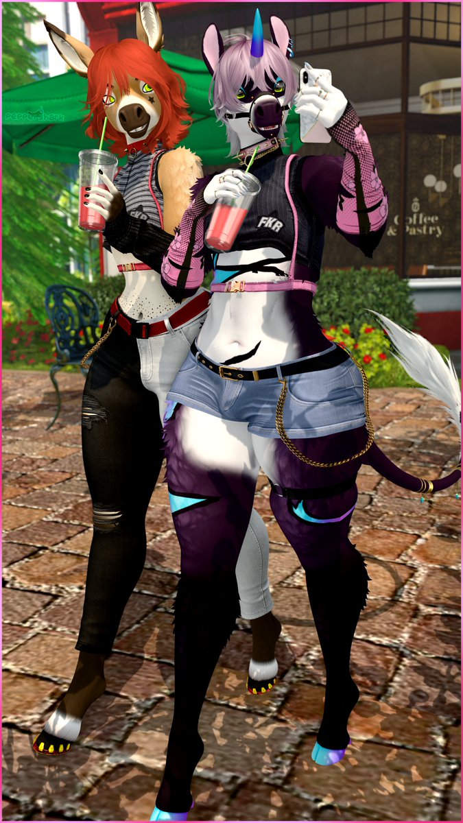 TaaviMoth's tweet photo. When your bestie finished your mod and cant help put take photos together. <3 Thank you @PepperShark! I love my unicorn boi.
#SL #FurrySL https://t.co/fM5lUXrHm6