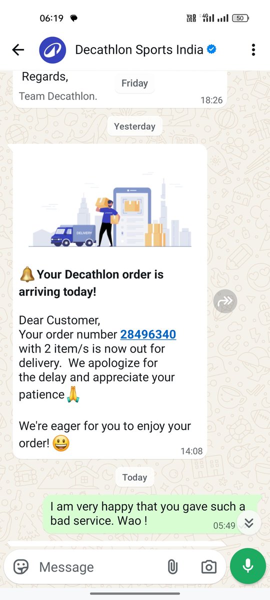 digunath's tweet photo. Thank you for giving such robust experience @shadowfax_in @Decathlon https://t.co/diUjYRiwWx