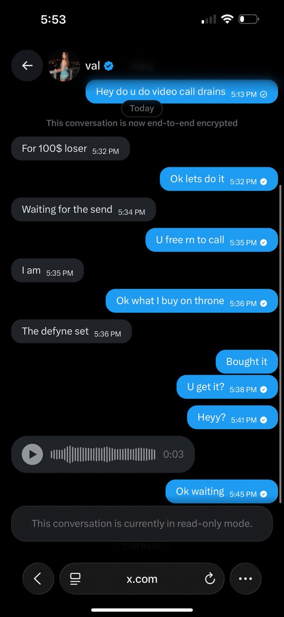 yerrrr13567's tweet photo. @superqtbrunette She’s a scammer you pay n she’s blocks https://t.co/RLP0qBL8bb