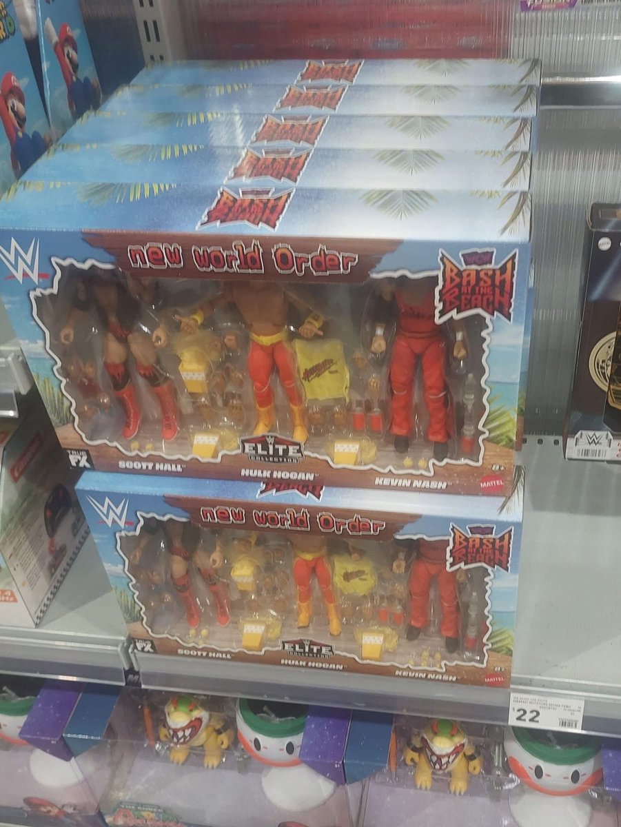 thefigheel's tweet photo. Sightings of the Bash At The Beach nWo 3-pack have been documented in the US &amp; Australia

Hulk Hogan, Kevin Nash &amp; Scott Hall!

Happy Hunting! https://t.co/yN7mcalF9C