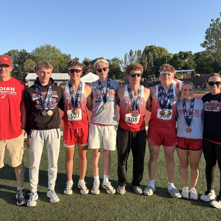 WeepingWaterPS's tweet photo. Boys 4x800 1st, school record 
Kallie 3200 5th and 1600 11th
Tucker 800 6th, school record 
Boys 4x400 7th, school record
Boys finish tied for 13th as a team and Girls (Kallie) finish tied for 34th as a team. https://t.co/K8I8ojP0uf
