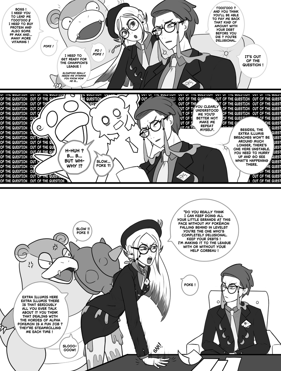 aak_rad's tweet photo. Corbeau x Harmony (OC) ! 
I started this without using my brain and got really lazy by the end, read it from left to right

#PokemonLegendsZA #Corbeau #Harmony #PLZA #RustSyndicate #pkmn夢 #pkmnプラス #ポケモンZA #カラセイ https://t.co/vUa4X1YrNe