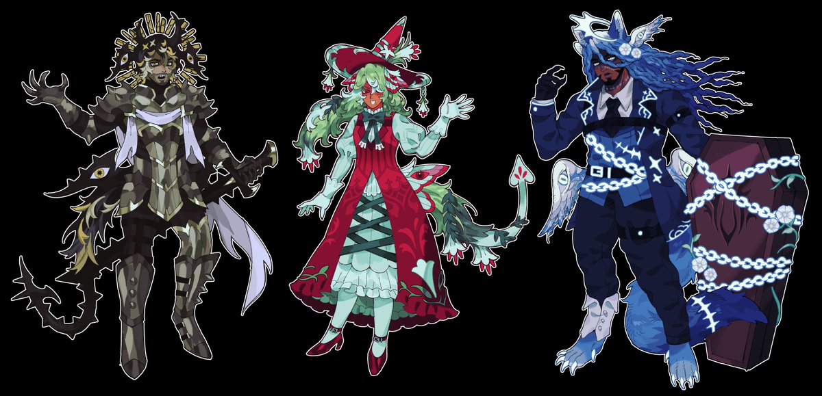 samoyed_void's tweet photo. designs for a guest artist batch! https://t.co/bXQRlP0TVx