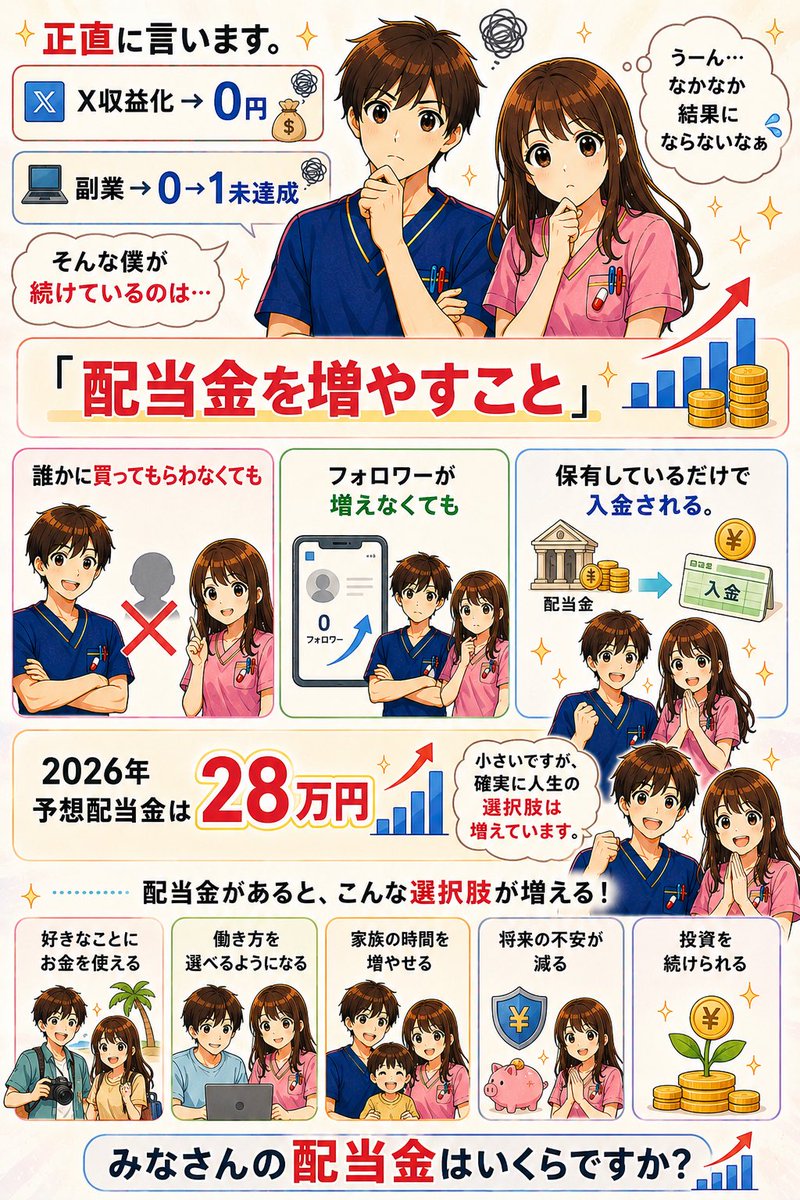 たくなお|ふつーの薬剤師夫婦のゆる投資 tweet media