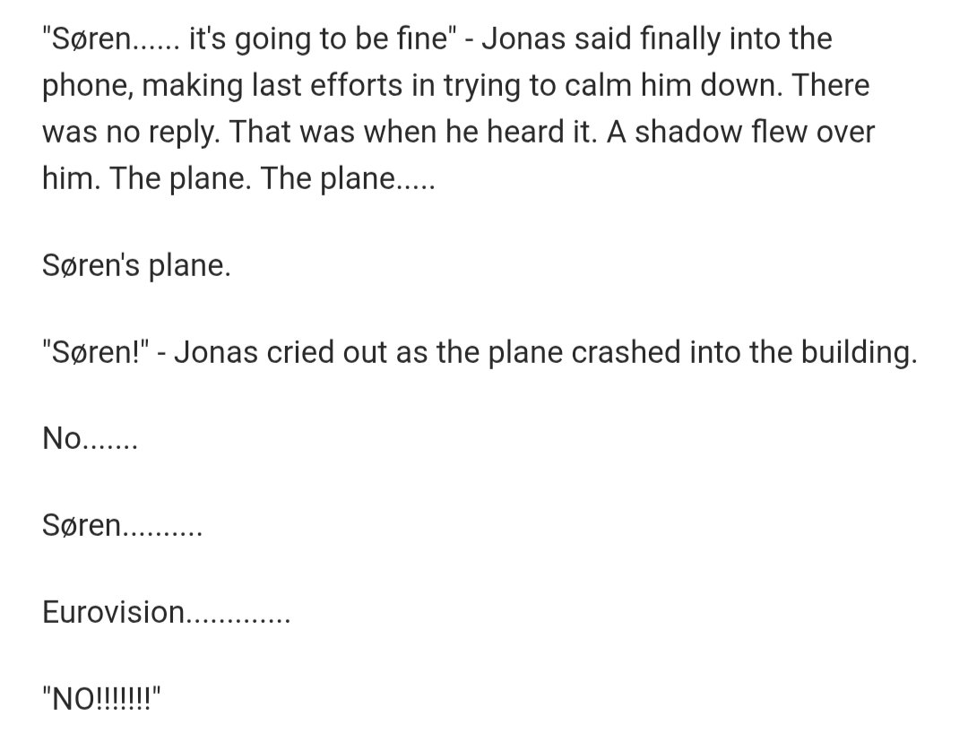 FiyaSlotMachine's tweet photo. So there's a Eurovision 2026 9/11 fanficiton and it's the funniest shit ever https://t.co/eqw5mUv8M8