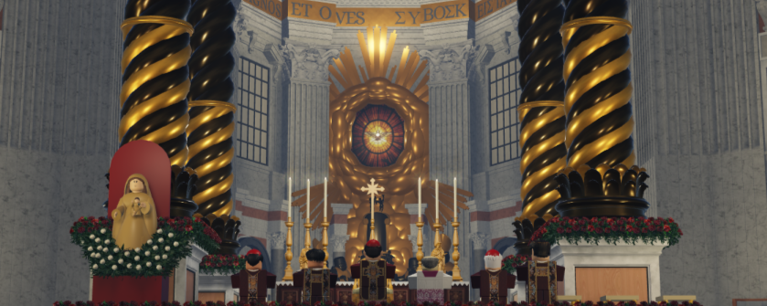 VaticansRBLX's tweet photo. Please join Pope Gregory XVII at St. Peter's Basilica for Pentecost Sunday tomorrow at 7:00 PM Rome time! https://t.co/5QdKY48162