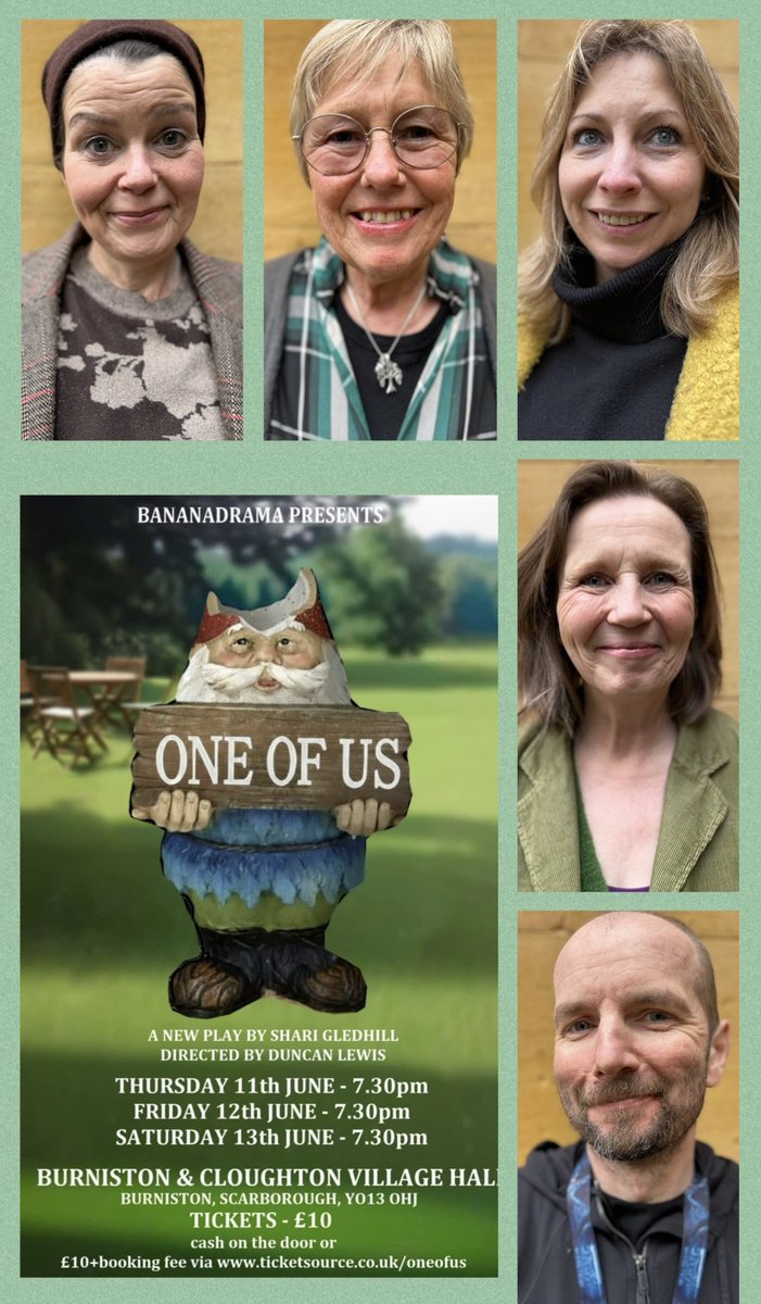 sharigledhill's tweet photo. Have you got your tickets yet? ‘One of Us’ by Shari Gledhill is the story of family secrets which lead to a dramatic climax. 

It is directed by @eagleiukcom and is at Burniston and Cloughton Village hall on 11th - 13th June. 

https://t.co/UrMcqO9mbV https://t.co/3LcKXoScqr