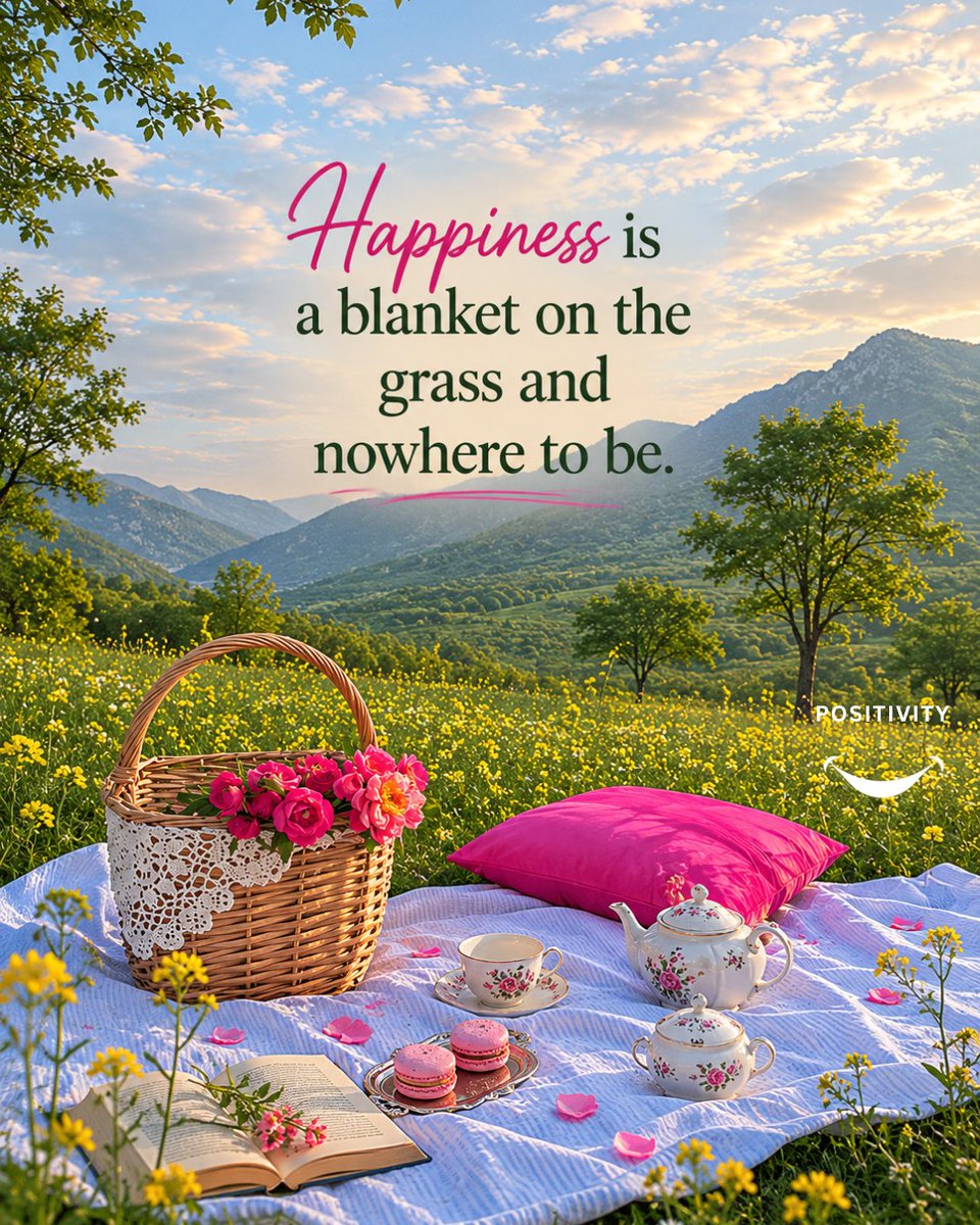 PositivitySaid's tweet photo. Some days, happiness is just soft sunlight, good company, and nowhere else to rush to. 🌼☕

The little moments really do become the big ones.

Save this for the days you need to slow down. 💛 https://t.co/AgjmFoYC8D