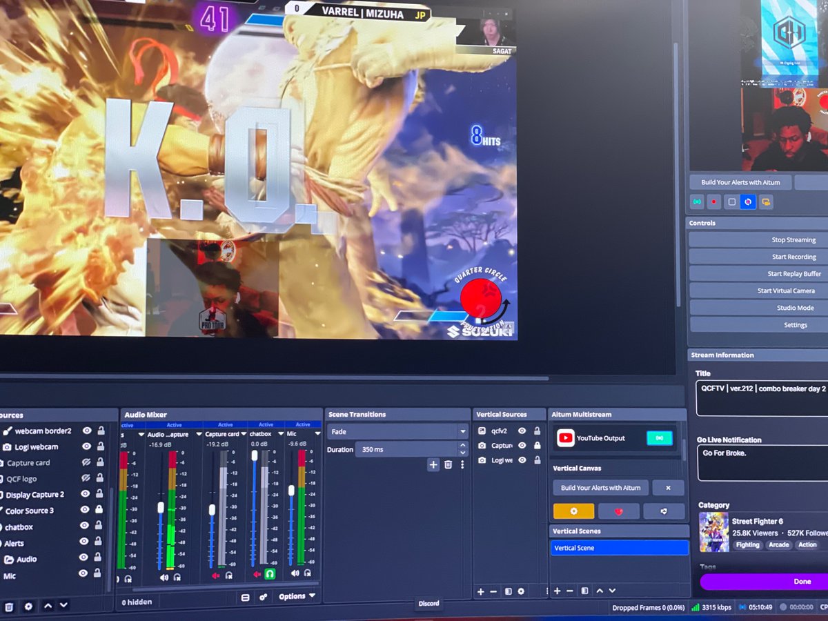 QCFrustrations's tweet photo. Combobreaker day 2 watch party https://t.co/rRdz2Kkzrw