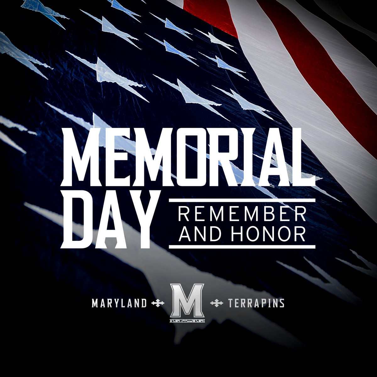 umterps's tweet photo. Maryland Athletics honors those who gave everything in service to our country.

We remember and thank you this Memorial Day 🇺🇸 https://t.co/urzwuB3fJm