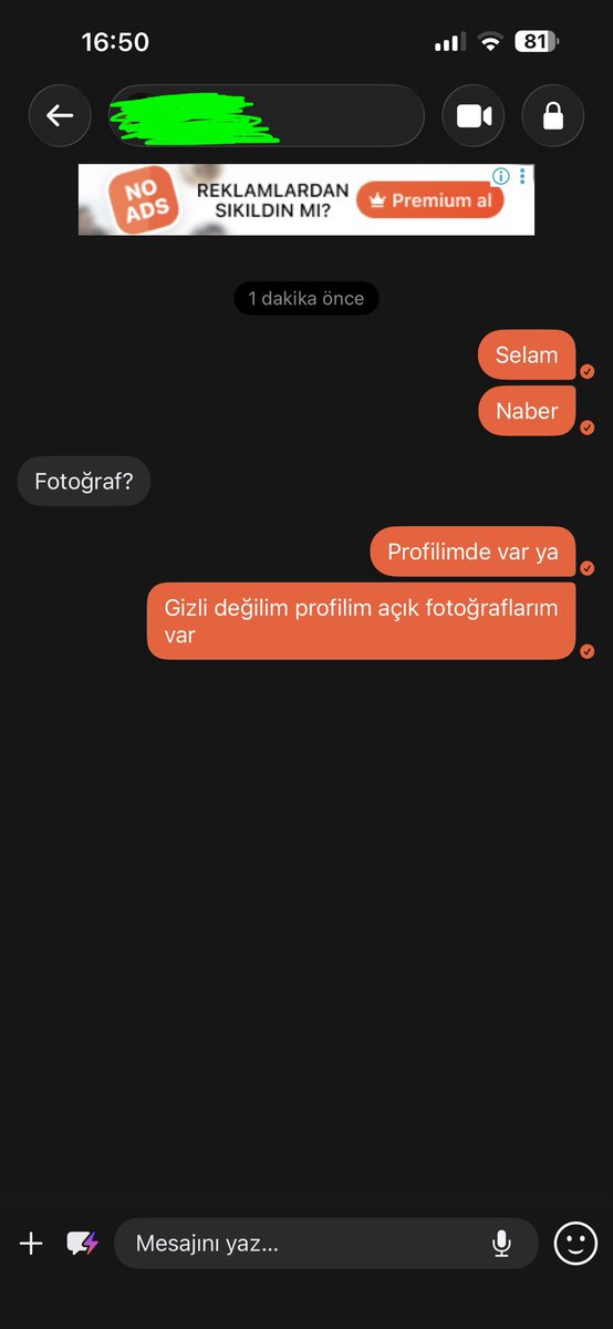 ArdaEren61189's tweet photo. Şu fotoğrafısız mesaj atanların yüzünden millet kafayı yedi yahu 😂😅 https://t.co/gFFsOAAYgS