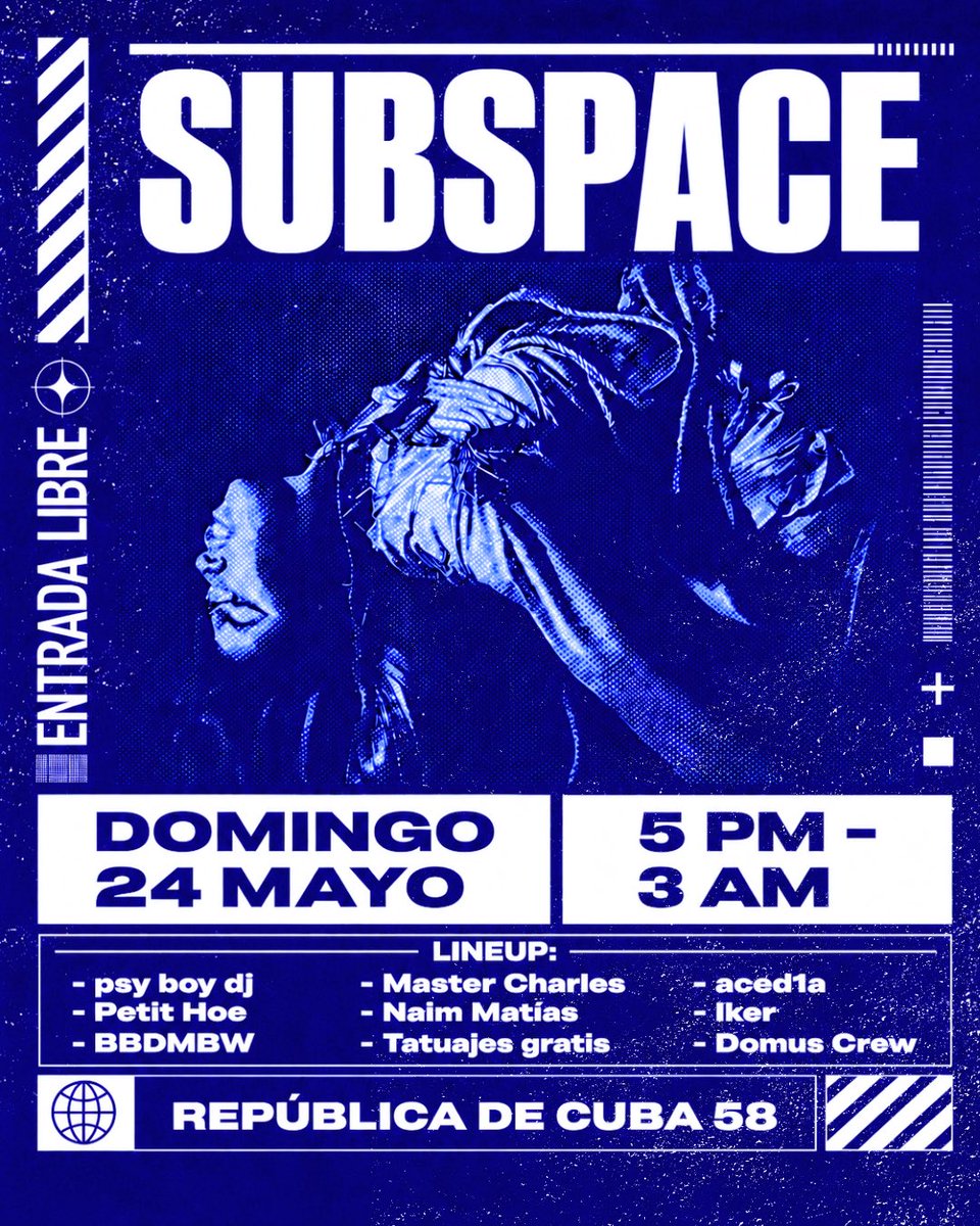 DomusBDSM's tweet photo. SUBSPACE 
Tu lugar seguro para ceder el control

ENTRADA LIBRE

música intensa, géneros latinos y experimentales desde la tarde hasta la madrugada. https://t.co/sHfqm7cn0N