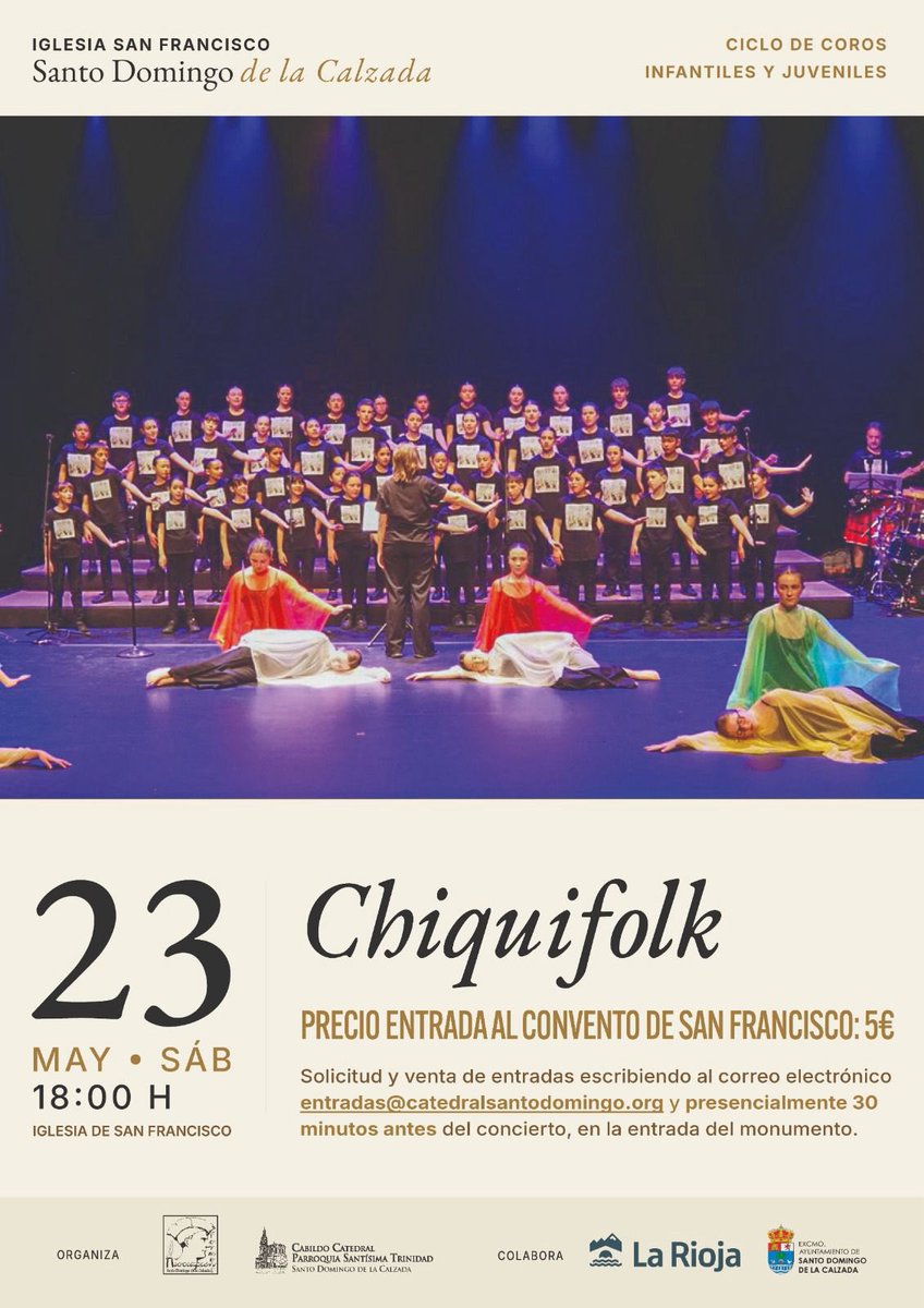 CoroJorbalan's tweet photo. Esta tarde hemos presentado nuestro espectáculo Chiquifolk 2 en un espacio tan especial como el Convento de San Francisco de Santo Domingo de la Calzada!!!! https://t.co/yAq9Ko7mRZ