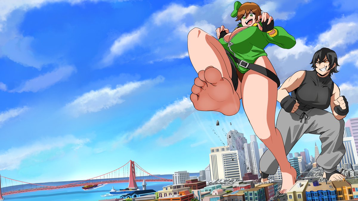 KylieGTS's tweet photo. Kylie - "Step by step, one by one, smush them all! Step by step, 'till they fall, smush them all!" XD
Step 'N Smush Official Game Cover Art.
Artist: @shoi_chii
Ft. @tinyshyguy (Sam)
#SizeTwitter #Giantess #GTS
#StepNSmush https://t.co/s2U7LGCWND