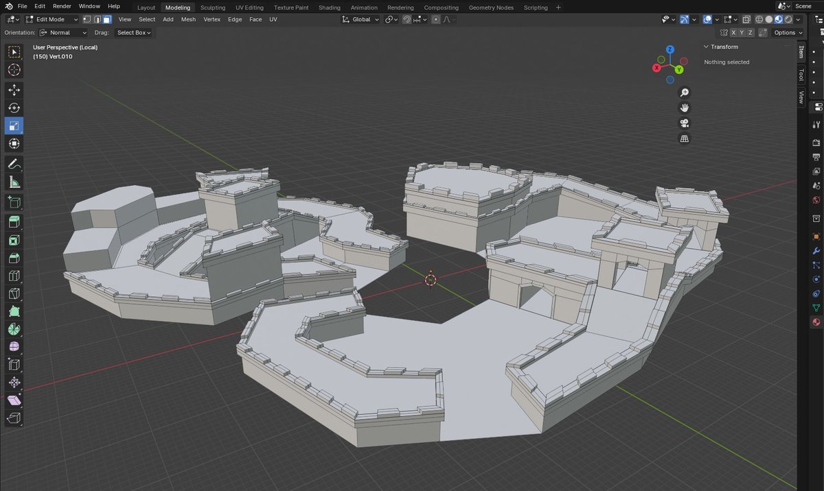 spookjump's tweet photo. Map almost over! Still have to make some door holes and the middle bridge, but so far its coming out great. Trust the process, once I import it to Unity and add the textures it's gonna loke dope https://t.co/wtDcP6HLLy
