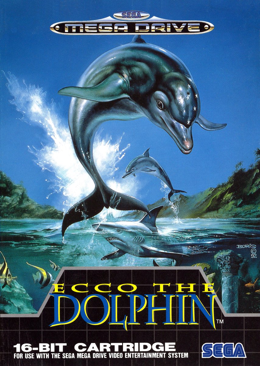 RetroGamerArt's tweet photo. Ecco the Dolphin (1992) 💙 https://t.co/6qh8hieTq9