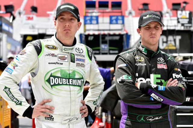 Jimmie_DennyFan's tweet photo. No drivers in Nascar history have spent more races as teammates than Denny Hamlin and Kyle Busch https://t.co/MYuKwUDWLA
