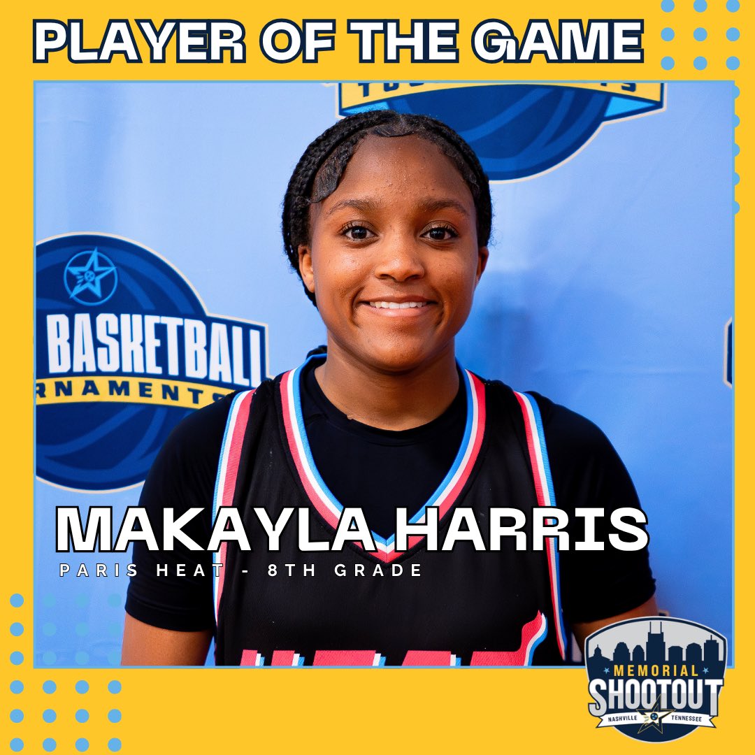 STARSTourney's tweet photo. STARS Memorial Shootout Players of the Game
Jackson Hydon - STARS Premier - 7th Grade
Martin Calderon - STARS Premier - 7th Grade
Aubri Flowers - Paris Heat - 8th Grade
Makayla Harris - Paris Heat - 8th Grade https://t.co/H9LP3e4Itr