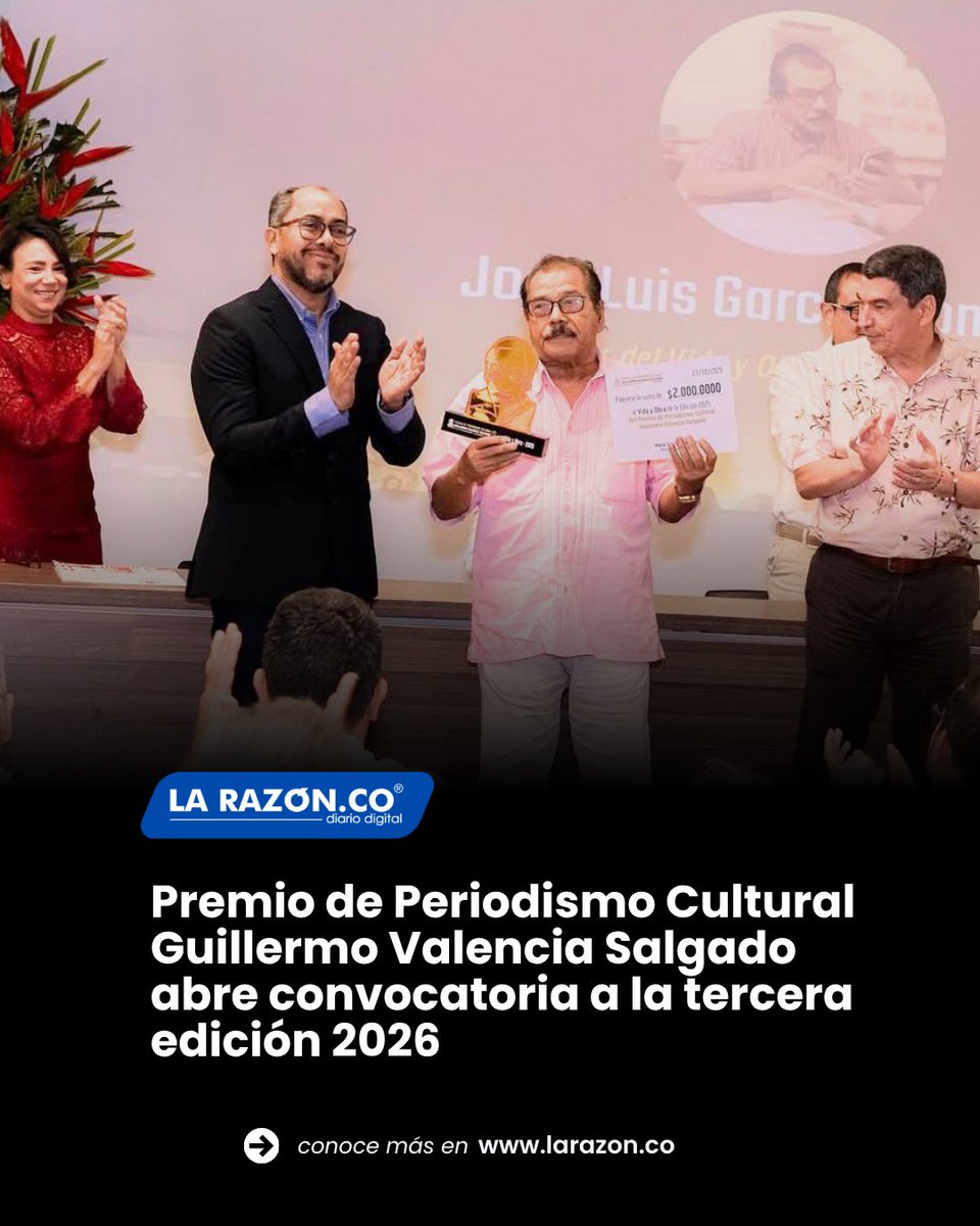 LaRazonCo's tweet photo. #Córdoba | El certamen busca reconocer el trabajo de periodistas, comunicadores, creadores de contenido y medios que, desde distintos formatos y plataformas, convierten la cultura en noticia, relato y patrimonio vivo de la región. https://t.co/A8WVuVwueV https://t.co/hatqvozGgo