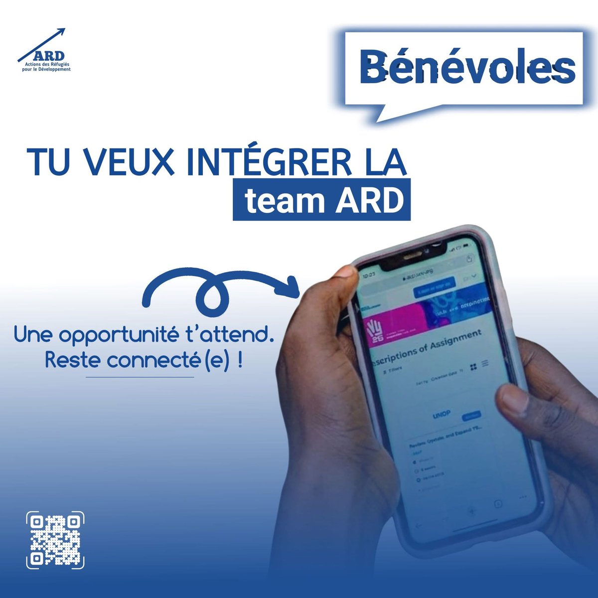 ARDTchad's tweet photo. Envie d’acquérir de l’expérience, développer tes compétences et servir une cause noble ?

Association ARD  ouvre bientôt ses portes à de nouveaux bénévoles. Prépare-toi à rejoindre une équipe engagée et passionnée. 💪

#TeamARD #Bénévolat #JeunesseEngagée #Réfugiés #Leadership https://t.co/1zWH0PeoAF