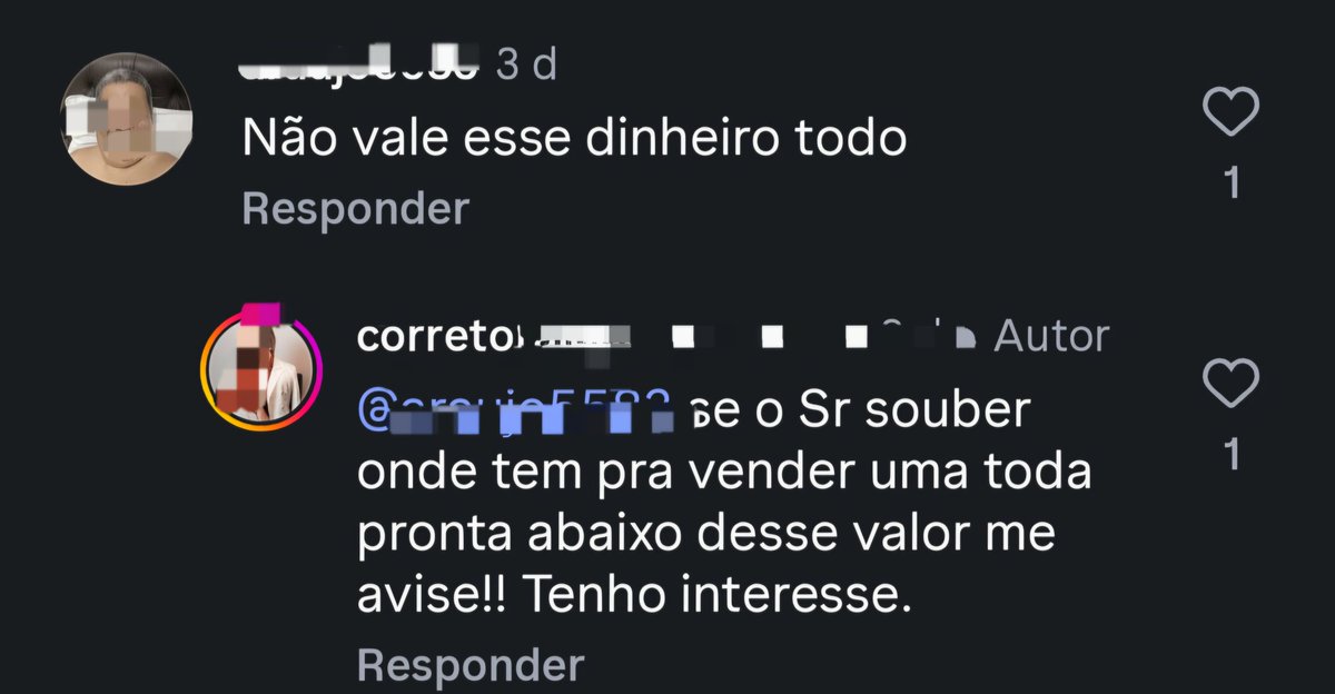 cacildes97's tweet photo. Procurando casa p comprar e encontro o debate nos comentários kkkk essa corretora tava braba https://t.co/gqqNo7t1DY