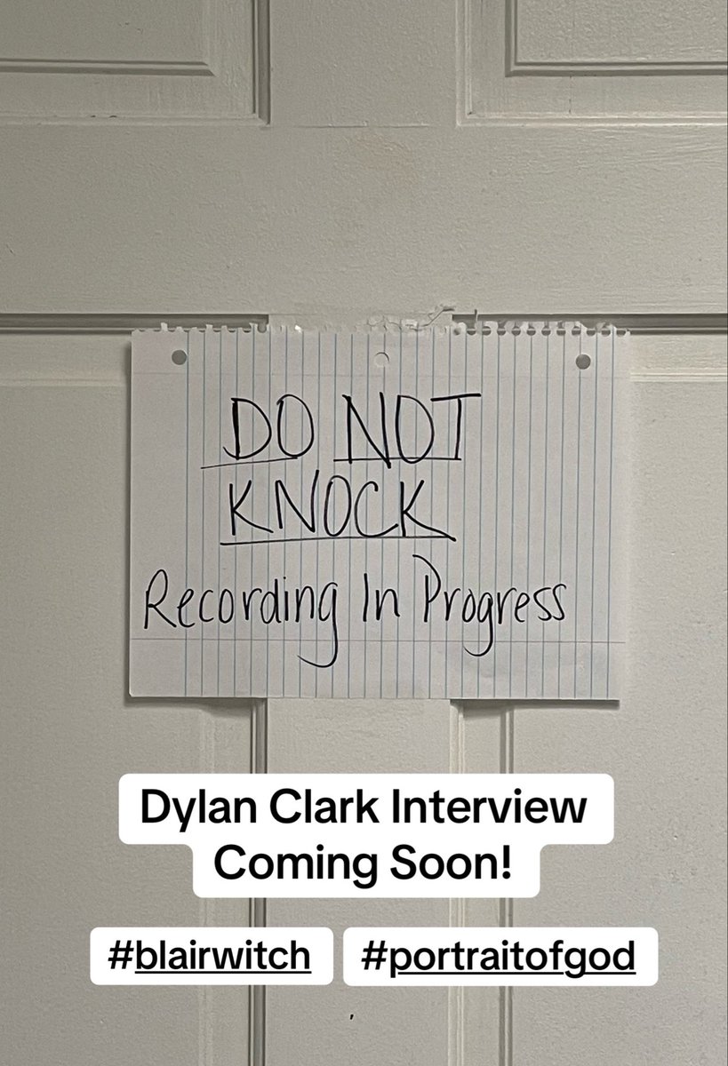 AshLazerWrites's tweet photo. Watch this space!

My interview w/the new Blair Witch Project director Dylan Clark is coming soon. We talk nuts and bolts of both craft and business. He’s also adapting his original Portrait of God short into a feature (co-written by Joe Russo) w/Sam Raimi &amp; Jordan Peele as EPs. https://t.co/4D6lVs8TfU