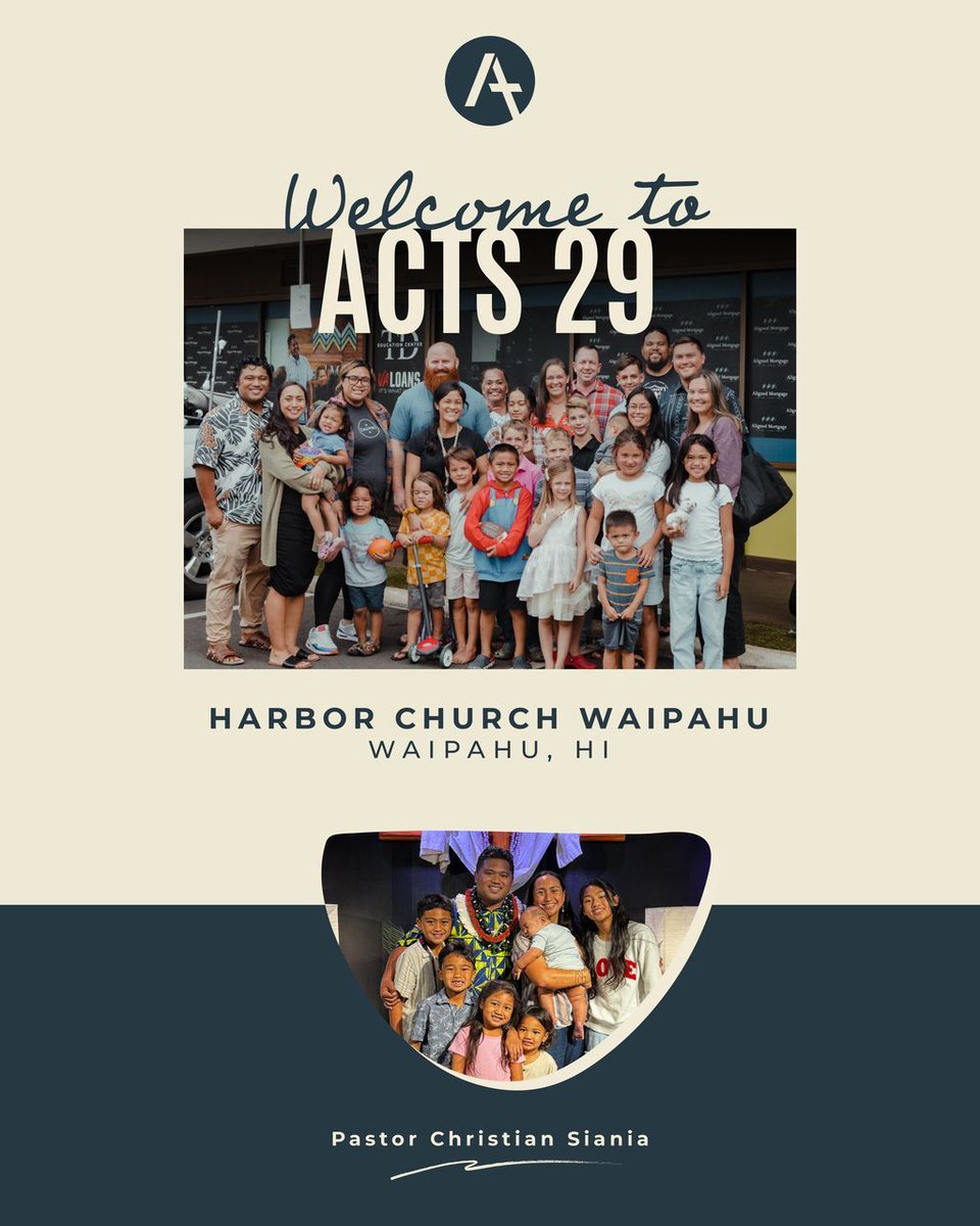 Acts29's tweet photo. 🎉Welcome to Acts 29 Harbor Church Waipahu! 

#acts29
#networkonmission
#churchplanting
#welcome https://t.co/t8nE1LslMn