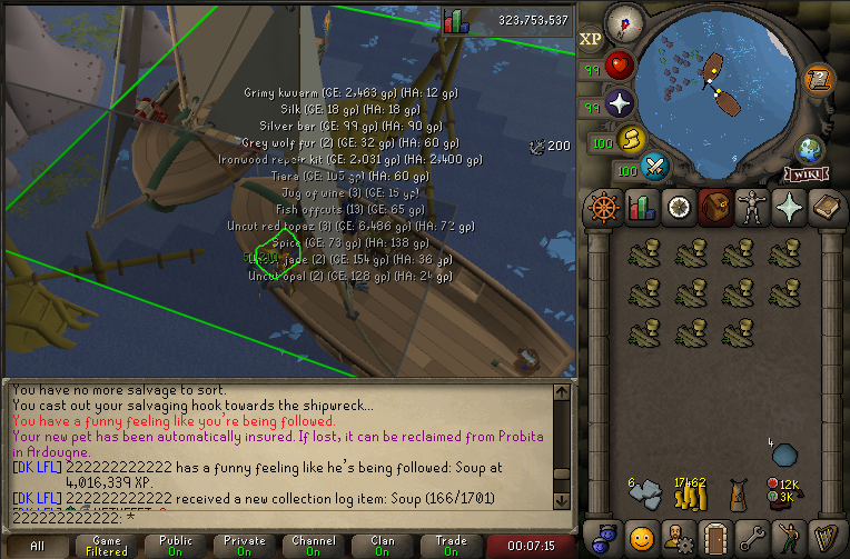 goatOSRS's tweet photo. Totally unexpected, but a lovely suprise! 
 
Sailing petter at 87 sailing, welcome to the family!  

#osrs #skilling #grinding #runescape #oldschoolrunescape https://t.co/rgjYTAHCeB