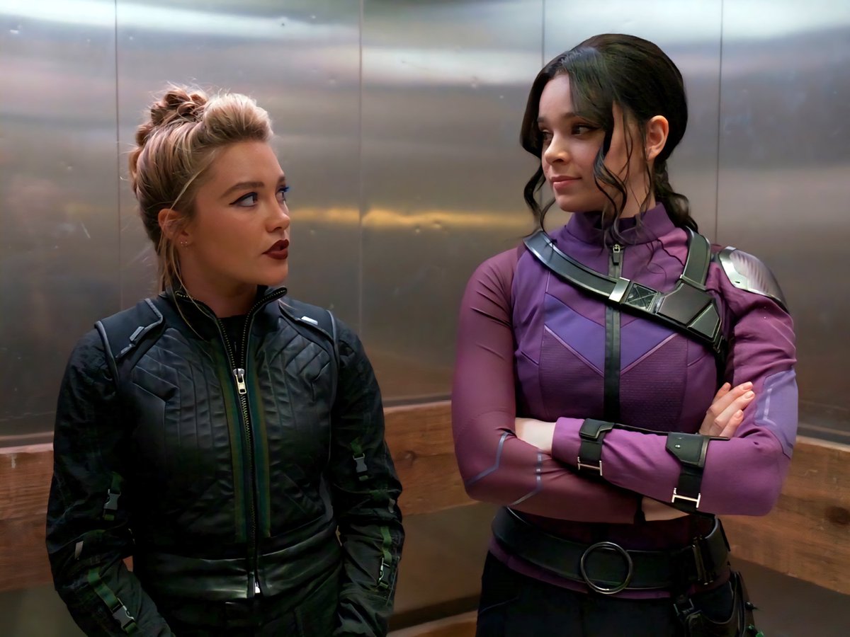 KBishopBR's tweet photo. Yelena Belova &amp; Kate Bishop https://t.co/sk3FNhMewA