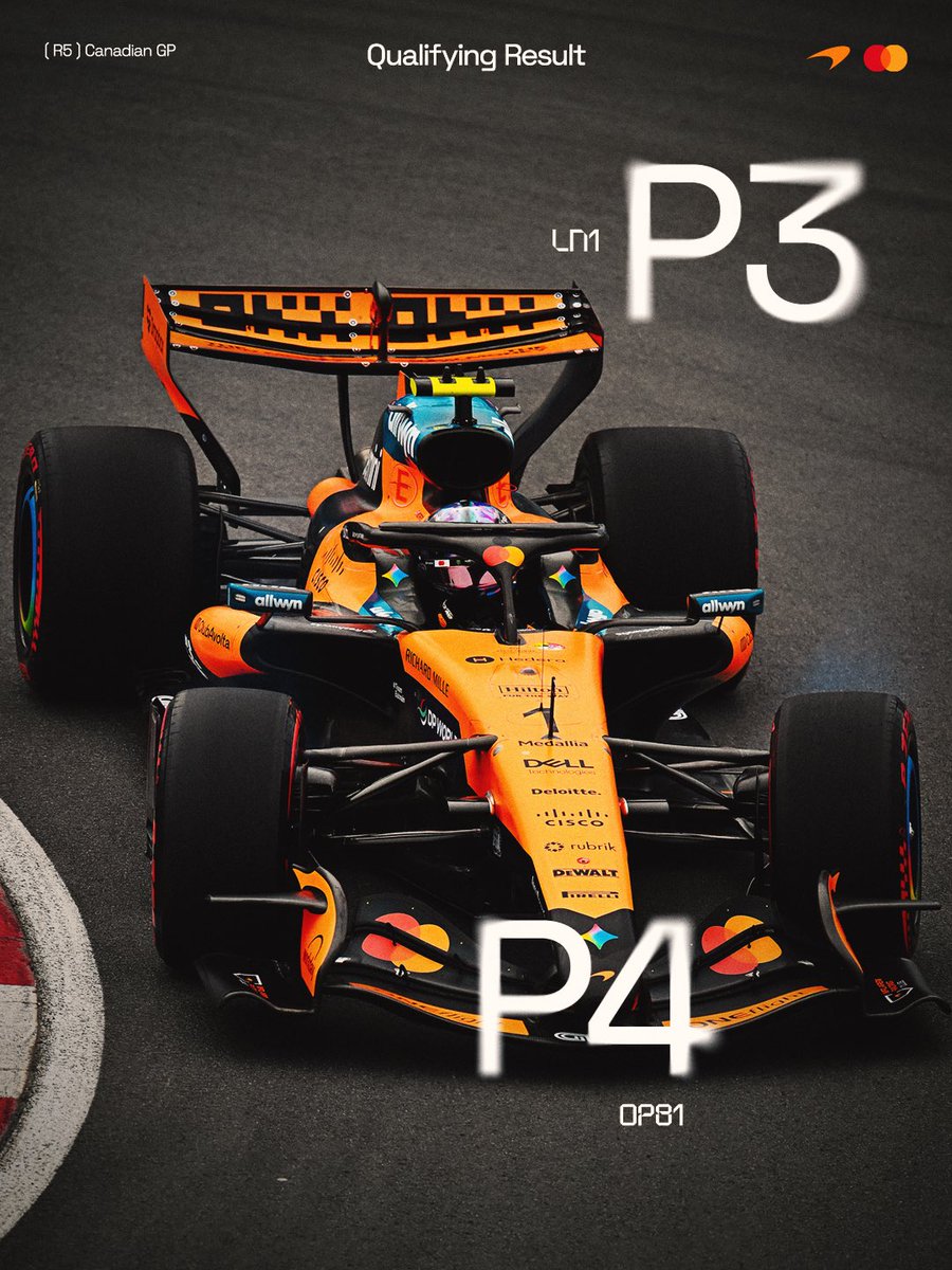 McLarenF1's tweet photo. Starting on the second row on Sunday 💪

#McLarenF1 | #CanadianGP 🇨🇦 https://t.co/GziSsE1cMe