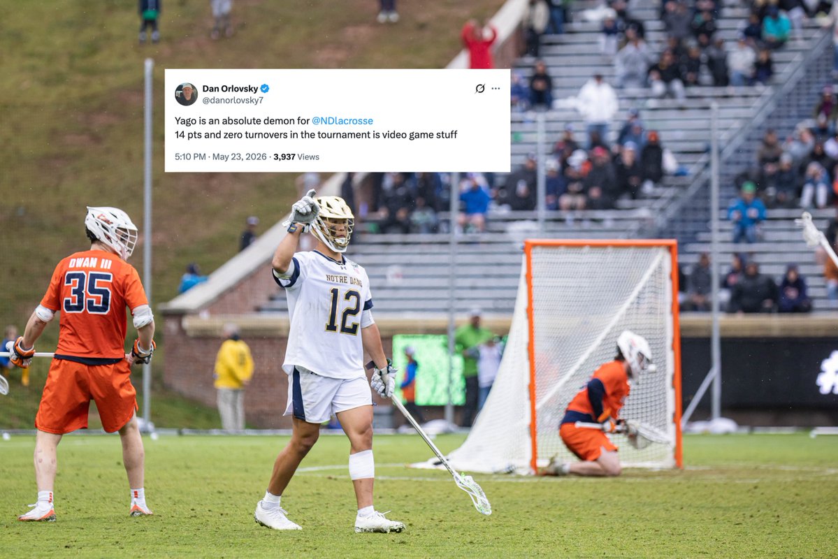 Notre Dame Lacrosse tweet media