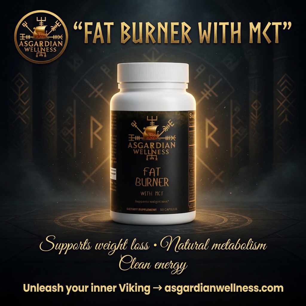 AsgardianWell's tweet photo. 🔥 STRUGGLING WITH STUBBORN FAT & LOW ENERGY? 🔥

Introducing the **FAT BURNER WITH MCT** by Asgardian Wellness — the natural fat-burning supplement designed for real results.

This premium formula combines powerful MCTs with targeted ingredients to:

✅ Support healthy weight loss  
✅ Ignite natural metabolism  
✅ Deliver clean, all-day energy (no jitters, no crash)

MCTs help your body burn fat for fuel instead of storing it — giving you sustainable energy and visible results faster.

Whether you’re sculpting your physique, crushing workouts, or simply tired of feeling sluggish, this is the edge warriors swear by.

**Unleash your inner Viking.**

👉 Shop now → https://t.co/ATzkxHRVj5 (link in bio)

Limited first batch available. Secure yours before it’s gone.

Drop a 🔥 below if you’re ready to transform!

#FatBurnerWithMCT #MCTFatBurner #WeightLossSupplement #NaturalFatBurner #MCTSupplement #MetabolismBooster #CleanEnergy #FatBurner #WeightLossJourney #VikingFitness #AsgardianWellness #DietarySupplement #NaturalMetabolism