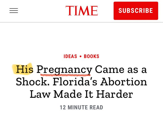 LifeNewsHQ's tweet photo. Men can't get pregnant. https://t.co/AtQzIBHZVG
