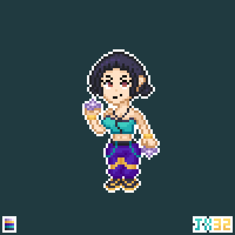 Jean_X32's tweet photo. Un pixelart de Zoey (Kpop Demon Hunters).
#Pixelart #KpopDemonHunters https://t.co/FxUpsjk0KA