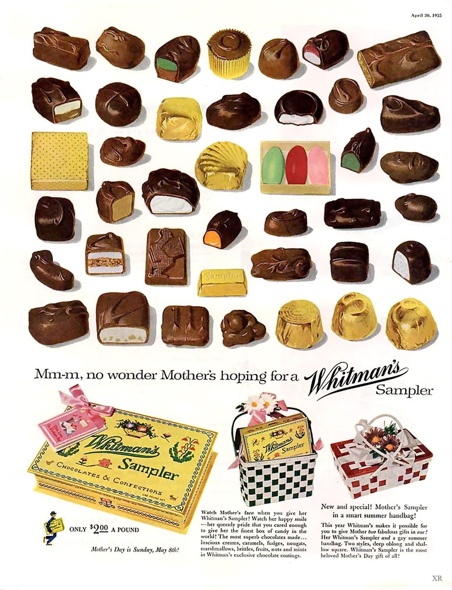 FLCons's tweet photo. Who remembers when your family would get a box of chocolates as a gift around Christmas?

Back in the day the the box had probably 4 times as much as they do now, but they also had nice flavored centers  that we don't seem to get anymore!

I remember Marzipan, Pineapple, Strawberry, Orange, Coconut, Caramel, Coffee Creme, Vanilla Creme, Hard Toffee, and so many others!  

Did you have a favorite?