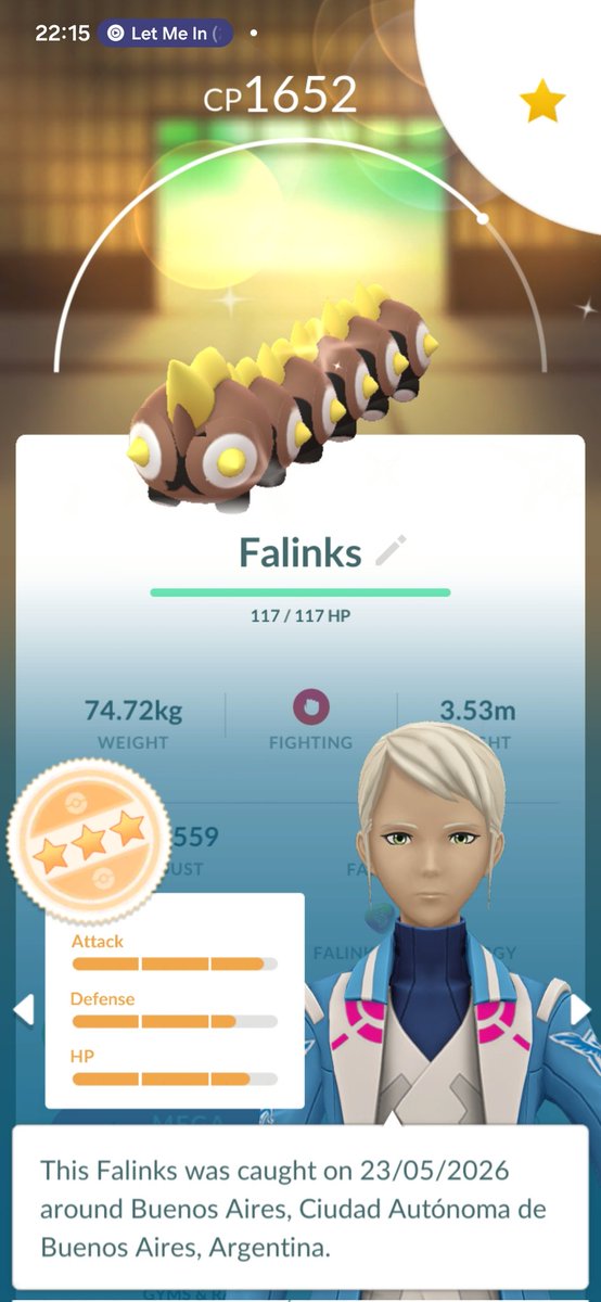 NarRaKanto's tweet photo. I managed 1 remote Falinks due to driving to the other end of the country to buy a new car🚘  🤭 but it was a shiny. So thank you to my friend for the invite.#PokemonGO #PokemonGOApp #PokemonGOfriend #ポケモンGOアプリ
#ポケモンGO https://t.co/ZOKVdlnKg9