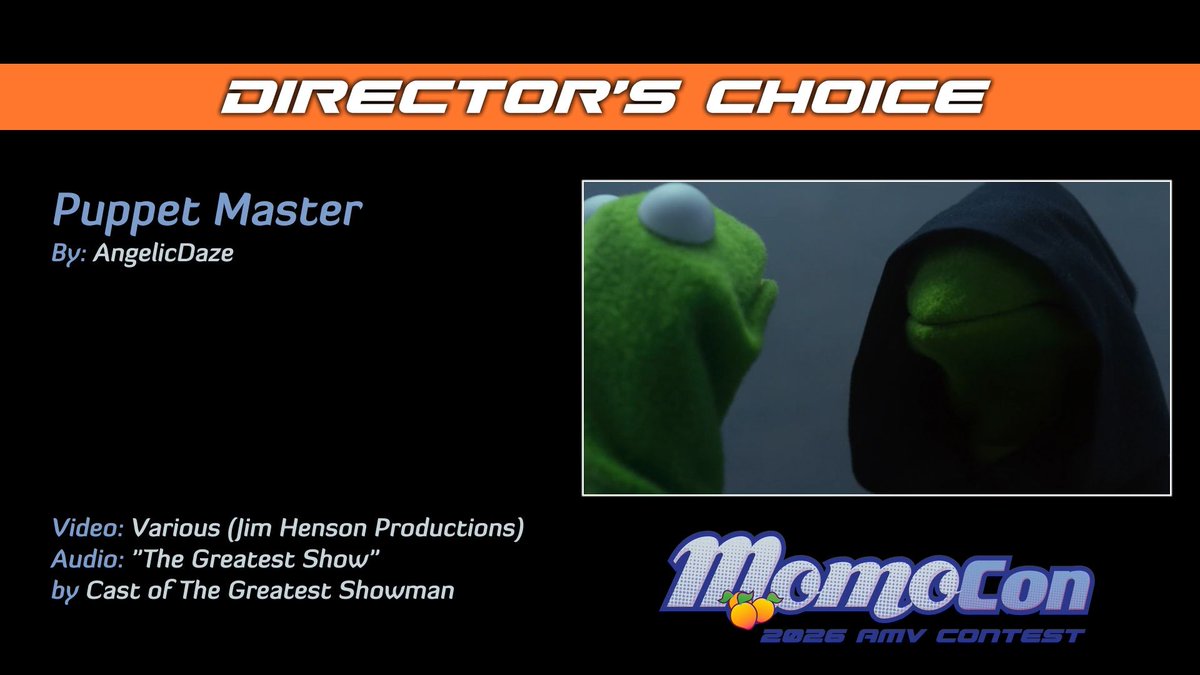 MomoConAMVs's tweet photo. #MomoCon presents the winner of our 2026 Director's Choice Award "Puppet Master" by AngelicDaze https://t.co/X8ivUFQP5C